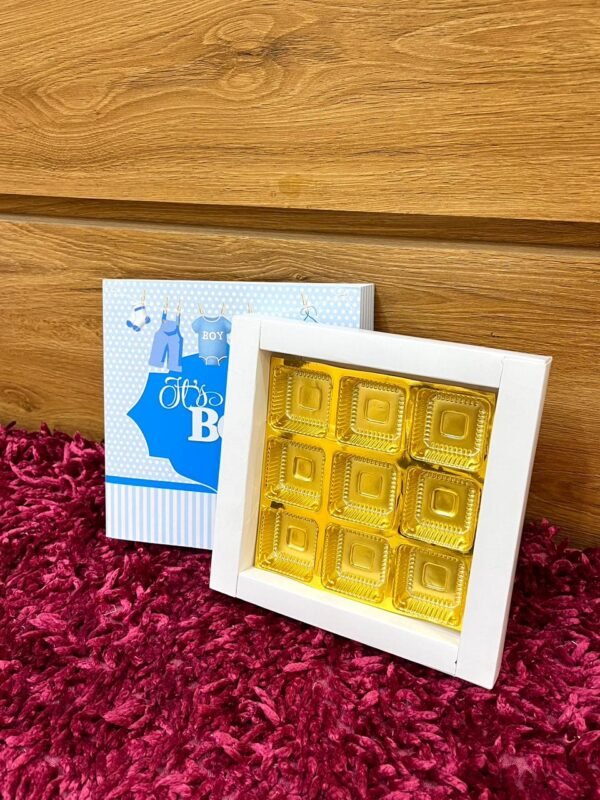Baby Boy Announcement 9 Chocolate Packing Box | A Sweet Way to Share Your Special News 🍫👶